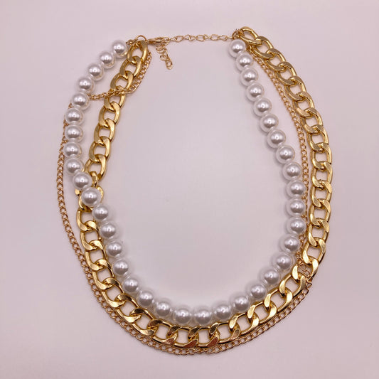 Pearls and Chains Multi-Necklace