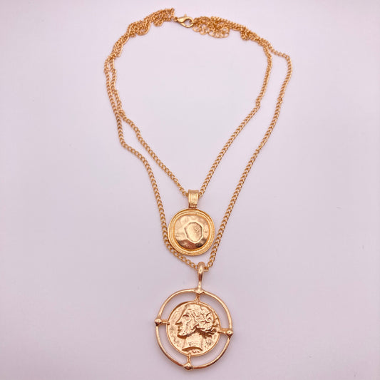 Greek Coin Multi-Necklace