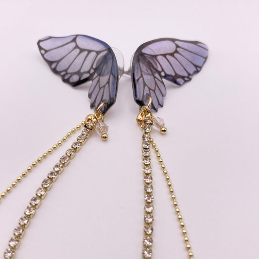 Violet Butterfly Wings Earrings