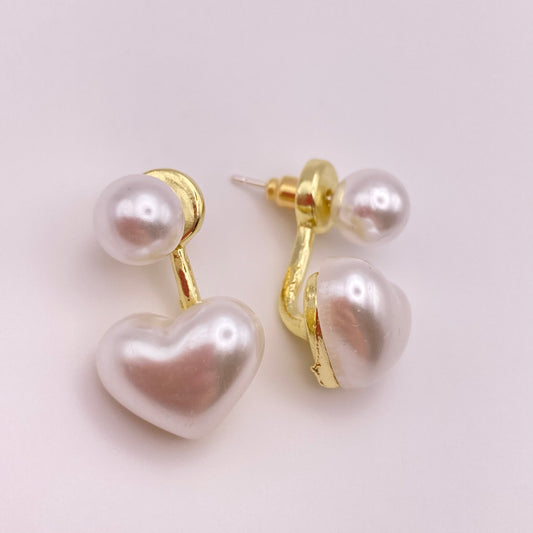 Heart Pearls Huggies